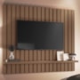 Painel Suspenso Link 1.6 Ripado Castanho para TV até 60" - HB Móveis