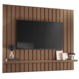 Painel Suspenso Link 1.6 Ripado Castanho para TV até 60" - HB Móveis Painel Suspenso Link 1.6 Ripado Castanho para TV até 60" - HB Móveis