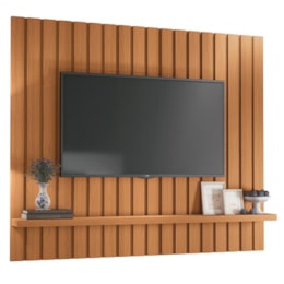 Painel Suspenso Link 1.6 Ripado Cinamomo para TV até 60" - HB Móveis Painel Suspenso Link 1.6 Ripado Cinamomo para TV até 60" - HB Móveis