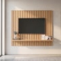 Painel Suspenso Link 1.6 Ripado para TV até 60" Freijó - HB Móveis 