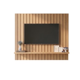 Painel Suspenso Link 1.6 Ripado para TV até 60" Freijó - HB Móveis 