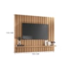 Painel Suspenso Link 1.6 Ripado para TV até 60" Freijó - HB Móveis 