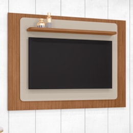 Painel Suspenso Mônaco 180cm Cedro/Off White para TV até 60” - Casa D Painel Suspenso Mônaco 180cm Cedro/Off White para TV até 60” - Casa D