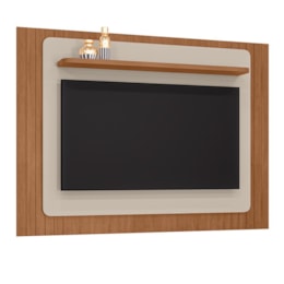 Painel Suspenso Mônaco 180cm Cedro/Off White para TV até 60” - Casa D Painel Suspenso Mônaco 180cm Cedro/Off White para TV até 60” - Casa D