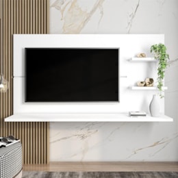 Painel Suspenso New Clean Branco Absoluto para TV até 49” - Zanzini Móveis  Painel Suspenso New Clean Branco Absoluto para TV até 49” - Zanzini Móveis