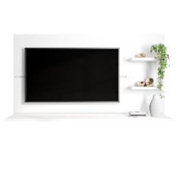Painel Suspenso New Clean Branco Absoluto para TV até 49” - Zanzini Móveis  Painel Suspenso New Clean Branco Absoluto para TV até 49” - Zanzini Móveis