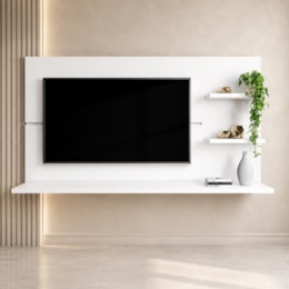 Painel Suspenso New Clean para TV até 49” Branco - Zanzini Móveis 
