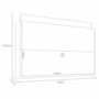 Painel Suspenso Nobre Off White/Castanho para TV até 85" - HB Móveis