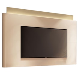 Painel Suspenso Nobre Off White/Champanhe para TV até 85" - HB Móveis
