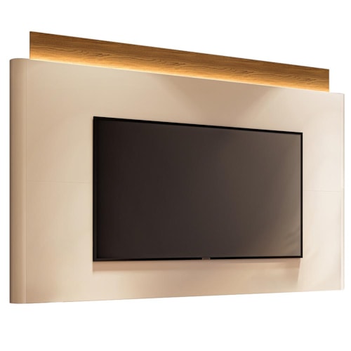 Painel Suspenso Nobre Off White/Cinamomo para TV até 85" - HB Móveis