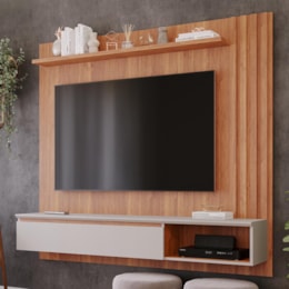 Painel Suspenso Panamá Plus Cinamomo/Off White para TV até 55” - Permóbili