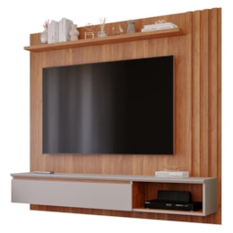 Painel Suspenso Panamá Plus Cinamomo/Off White para TV até 55” - Permóbili Painel Suspenso Panamá Plus Cinamomo/Off White para TV até 55” - Permóbili