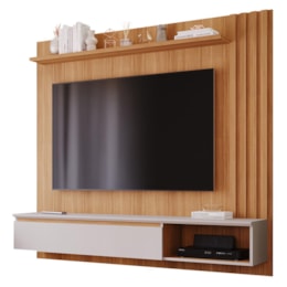Painel Suspenso Panamá Plus Nature/Off White para TV até 55” - Permóbili Painel Suspenso Panamá Plus Nature/Off White para TV até 55” - Permóbili