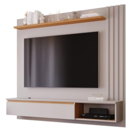 Painel Suspenso Panamá Plus Off White/Nature para TV até 55” - Permóbili Painel Suspenso Panamá Plus Off White/Nature para TV até 55” - Permóbili