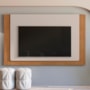 Painel Suspenso Roma 217cm Off White/Cedro para TV até 60” - Casa D