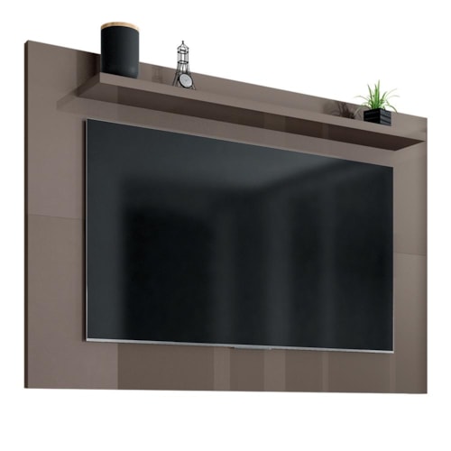 Painel Suspenso Safira 135cm Cinza Pérola para TV até 50” - Casa D