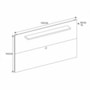 Painel Suspenso Safira 135cm Off White para TV até 50” - Casa D