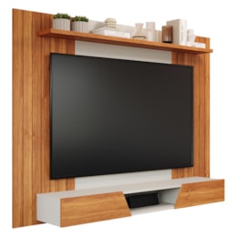 Painel Suspenso Santiago Cinamomo/Off White para TV até 72” - Permóbili Painel Suspenso Santiago Cinamomo/Off White para TV até 72” - Permóbili