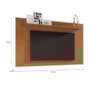 Painel Suspenso Siena Baixo Frisado 180cm Cedro para TV até 65” - Casa D
