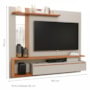 Painel Suspenso Treviso Off White/Cinamomo para TV até 60” - Permóbili