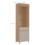 Paneleiro 1 Porta 1 Gaveta Realeza Premium 80cm Greige - Nesher