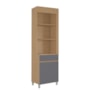 Paneleiro 1 Porta 1 Gaveta Realeza Premium 80cm Titânio - Nesher