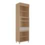 Paneleiro 2 Portas 1 Gaveta com Nicho para Micro-ondas Realeza Premium 65cm Greige - Nesher