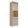 Paneleiro 2 Portas 1 Gaveta com Nicho para Micro-ondas Realeza Premium 65cm Greige - Nesher