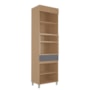 Paneleiro 2 Portas 1 Gaveta com Nicho para Micro-ondas Realeza Premium 65cm Titânio - Nesher