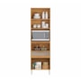 Paneleiro 4 Portas 1 Gaveta 70cm com Vidro Reflecta Plena Cinamon/Nude Prime TX - Demóbile