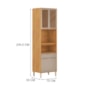 Paneleiro 4 Portas 1 Gaveta 70cm com Vidro Reflecta Plena Cinamon/Nude Prime TX - Demóbile