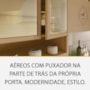 Paneleiro Condessa 70cm 4 Portas com Vidro Reflecta e 1 Gaveta Carvalho/Greige - Nesher