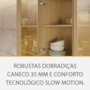 Paneleiro Condessa 70cm 4 Portas com Vidro Reflecta e 1 Gaveta Carvalho/Greige - Nesher