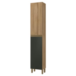 Paneleiro Dinamarca 40cm 2 Portas Castani/Chumbo - Indékes
