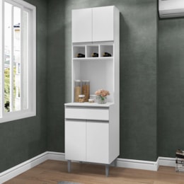 Paneleiro Duplo Andréia 4 Portas e 1 Gaveta Branco - AJL Móveis Paneleiro Duplo Andréia 4 Portas e 1 Gaveta Branco - AJL Móveis