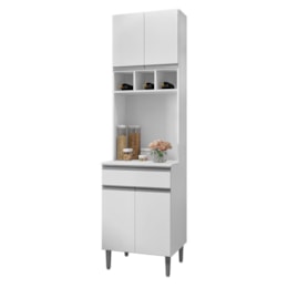 Paneleiro Duplo Andréia 4 Portas e 1 Gaveta Branco - AJL Móveis Paneleiro Duplo Andréia 4 Portas e 1 Gaveta Branco - AJL Móveis