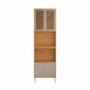 Paneleiro Duplo Forno 4 Portas 70cm com Vidro Reflecta Plena Cinamon/Nude Prime TX - Demóbile