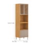 Paneleiro Duplo Forno 4 Portas 70cm com Vidro Reflecta Plena Cinamon/Nude Prime TX - Demóbile