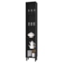 Paneleiro Firenze 40cm 2 Portas Chumbo/Titânio com Vidro Reflecta - Indékes