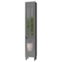 Paneleiro Firenze 40cm 2 Portas Chumbo/Titânio com Vidro Reflecta - Indékes