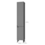 Paneleiro Firenze 40cm 2 Portas Chumbo/Titânio - Indékes