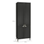 Paneleiro Firenze 80cm 4 Portas Chumbo - Indékes