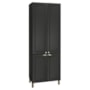 Paneleiro Firenze 80cm 4 Portas Chumbo - Indékes