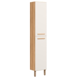 Paneleiro Intenza 40cm Freijó/Off White Cristal - Nicioli  Paneleiro Intenza 40cm Freijó/Off White Cristal - Nicioli