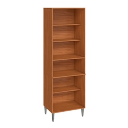 Paneleiro Luana Clara 2 Portas de Vidro e 2 Portas MDF Cinamomo/Branco - Aramóveis  