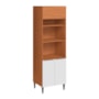 Paneleiro Luana Clara Duplo Forno 3 Portas Cinamomo/Branco - Aramóveis 