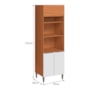 Paneleiro Luana Clara Duplo Forno 3 Portas Cinamomo/Branco - Aramóveis 