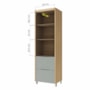 Paneleiro Marquesa 70cm 2 Portas e 2 Gavetas Nature/Verde - Nesher
