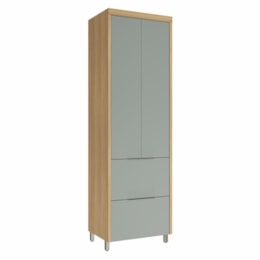 Paneleiro Marquesa 70cm 2 Portas e 2 Gavetas Nature/Verde - Nesher