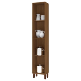 Paneleiro Monza 40cm 2 Portas Freijó/Chumbo com Vidro Incolor - Indékes